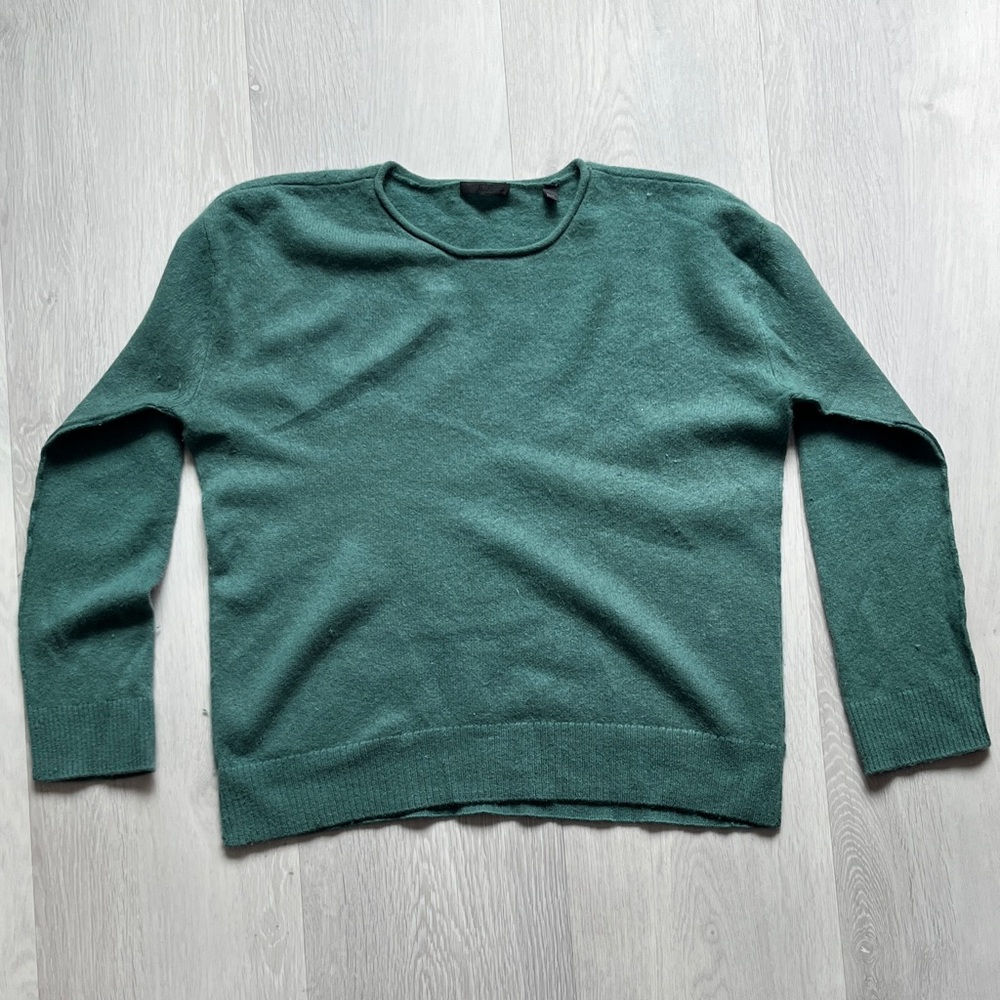 ATM ANTHONY THOMAS MELILO GREEN 100% CASHMERE LONG SLEEVE SWEATER WOMENS MEDIUM